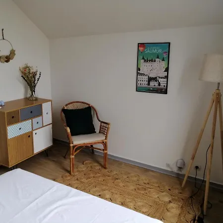 Apartmán Bel Appt 3 Pieces, A L'etage, Jardin Privatif, Au Calme, 10 Mn Saumur Et Cnpe Varennes-sur-Loire